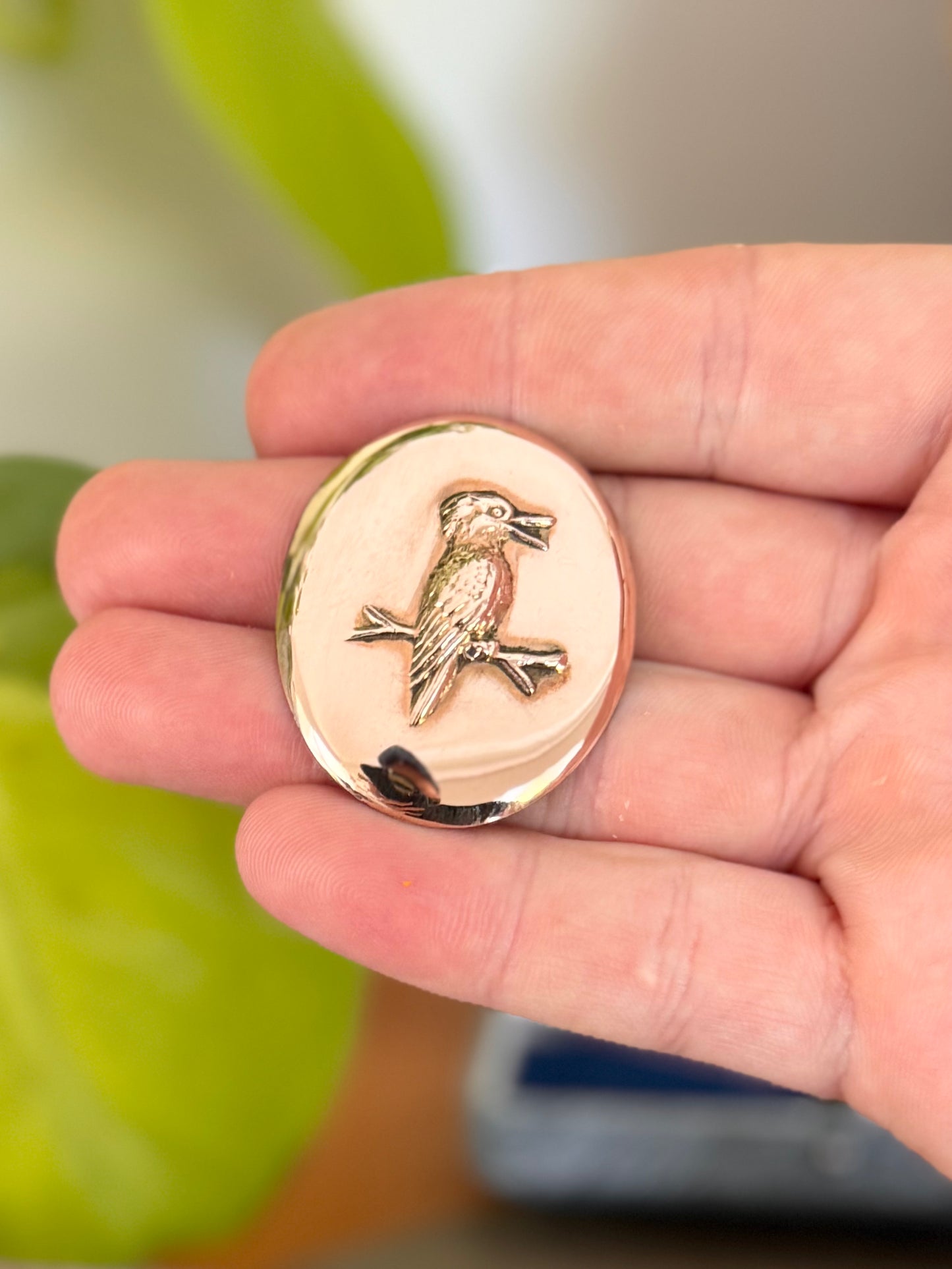 Antique Australian Kookaburra Brooch | 9ct Gold & Silver Lined | c.1900