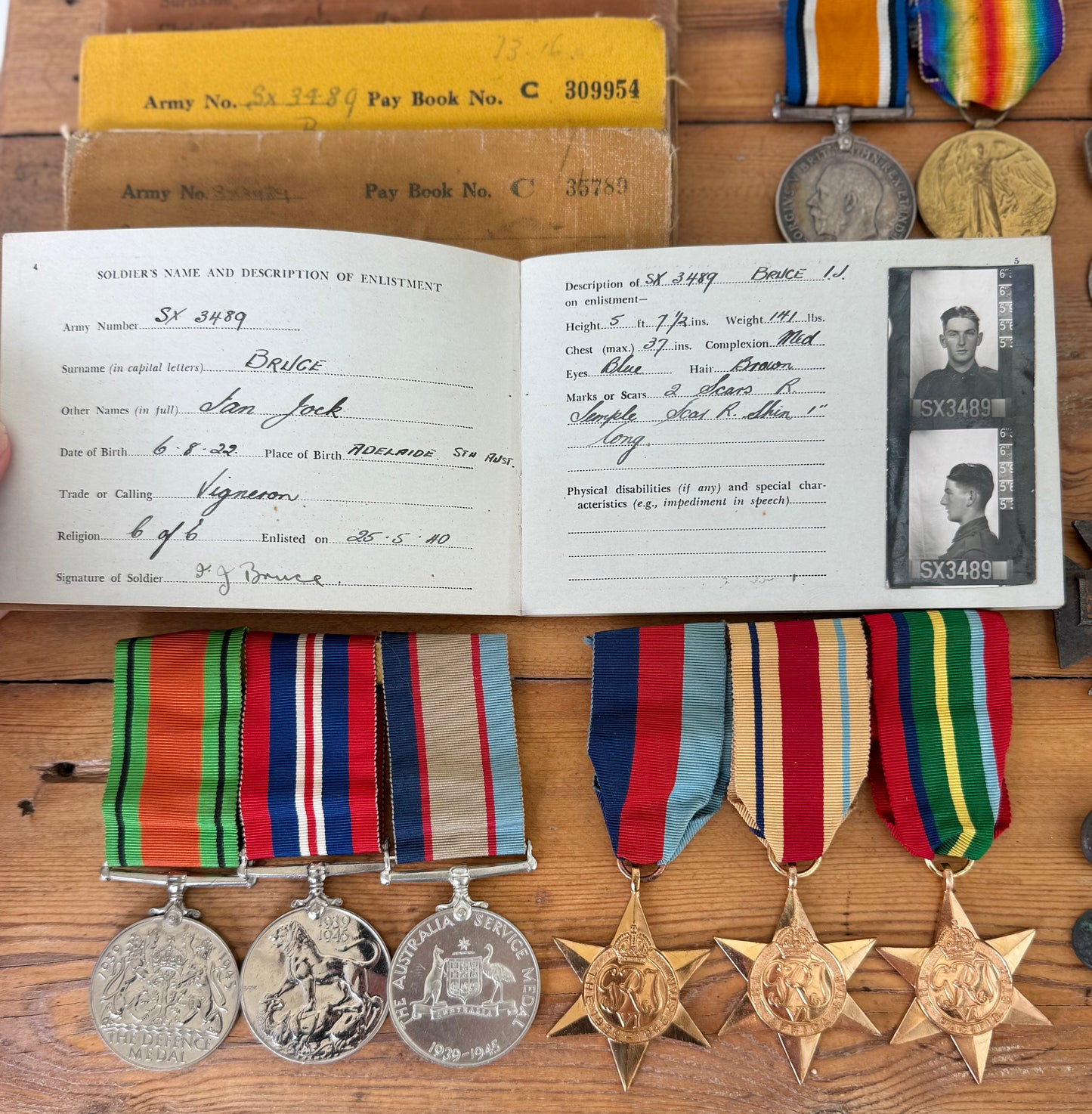 Australian WWI & WWII Father and Son Military Medal Group – Bruce Family