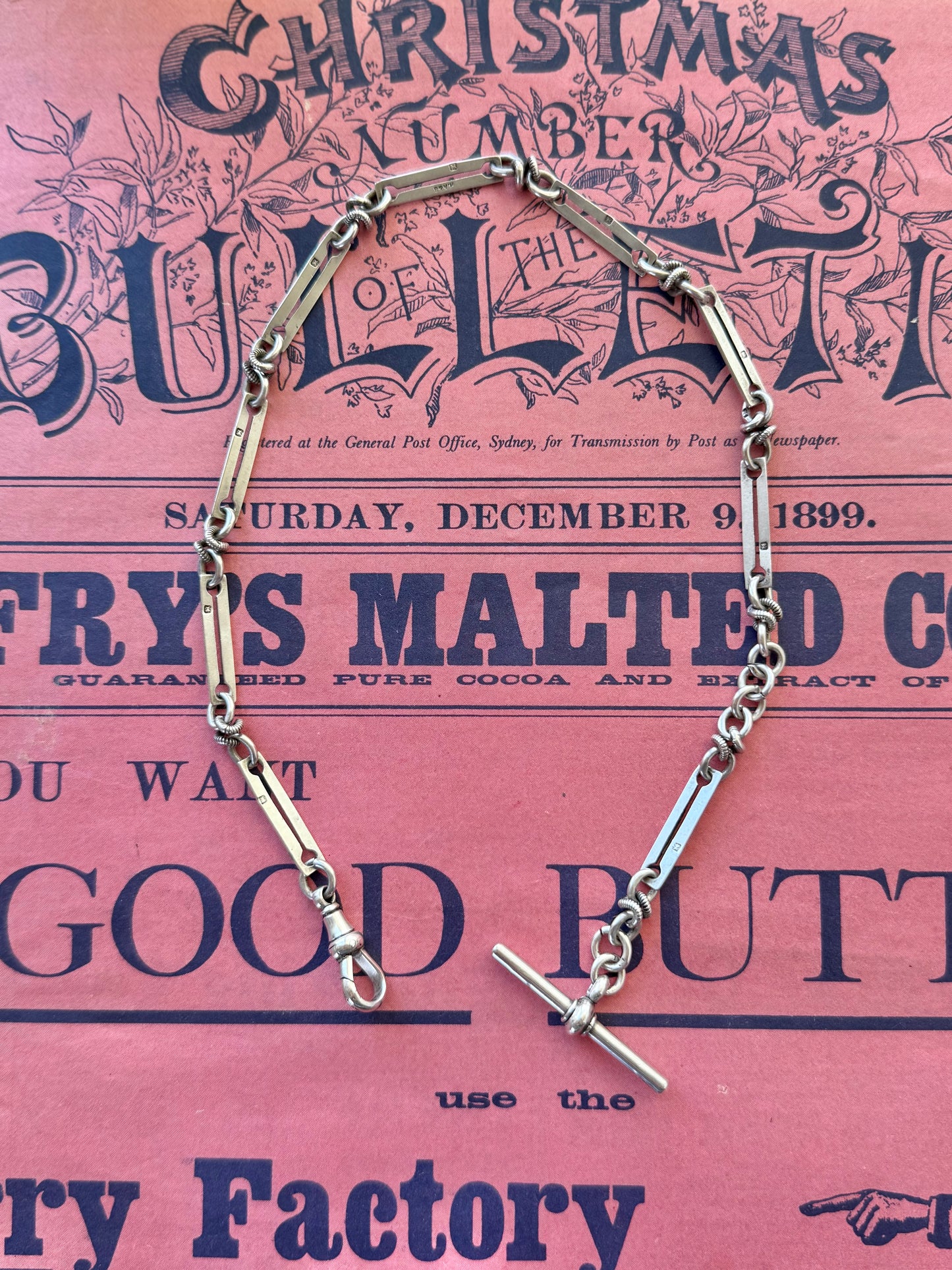Victorian Fob, Pocket Watch Chain | Hallmarked Sterling Silver