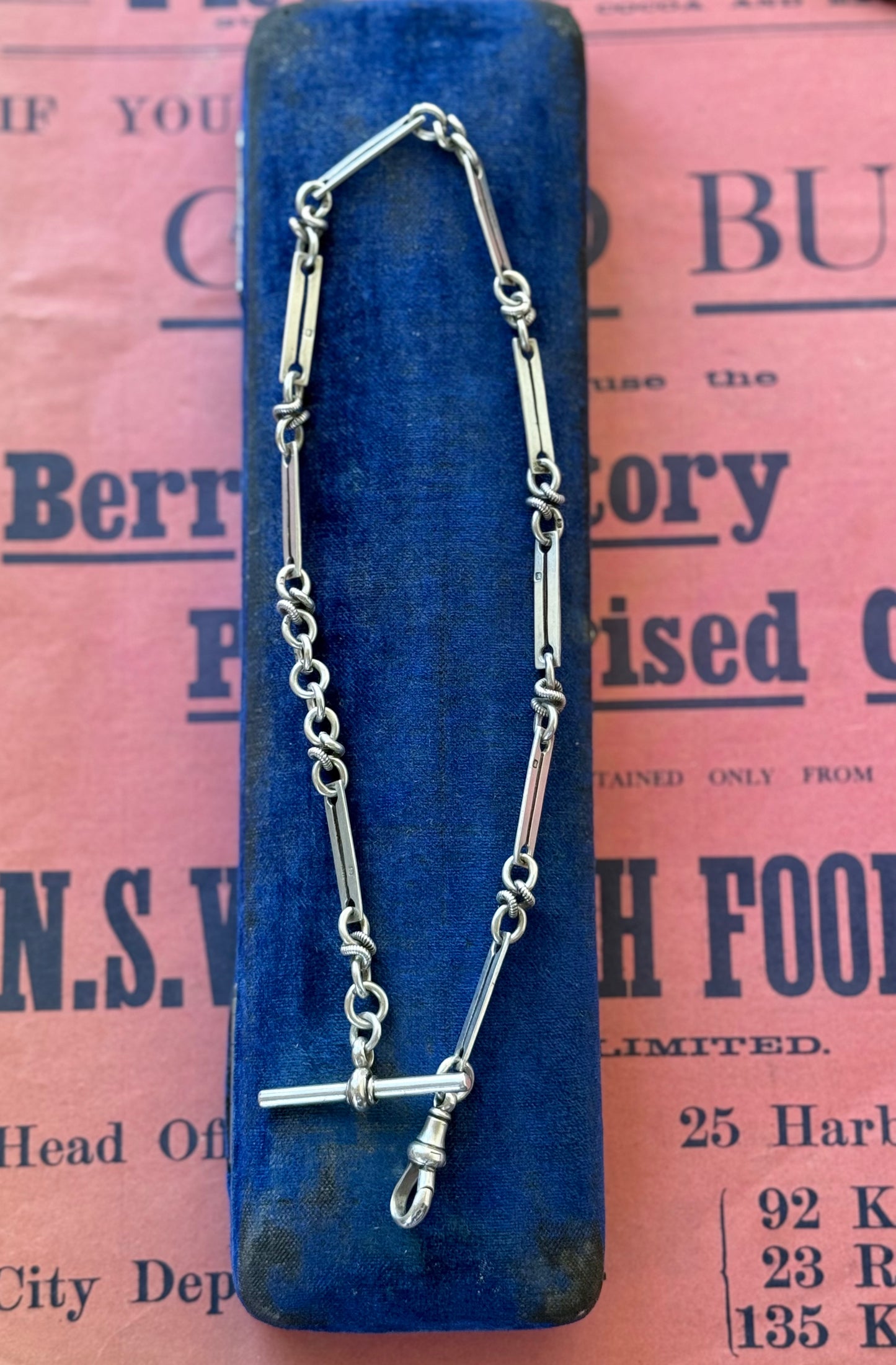 Victorian Fob, Pocket Watch Chain | Hallmarked Sterling Silver