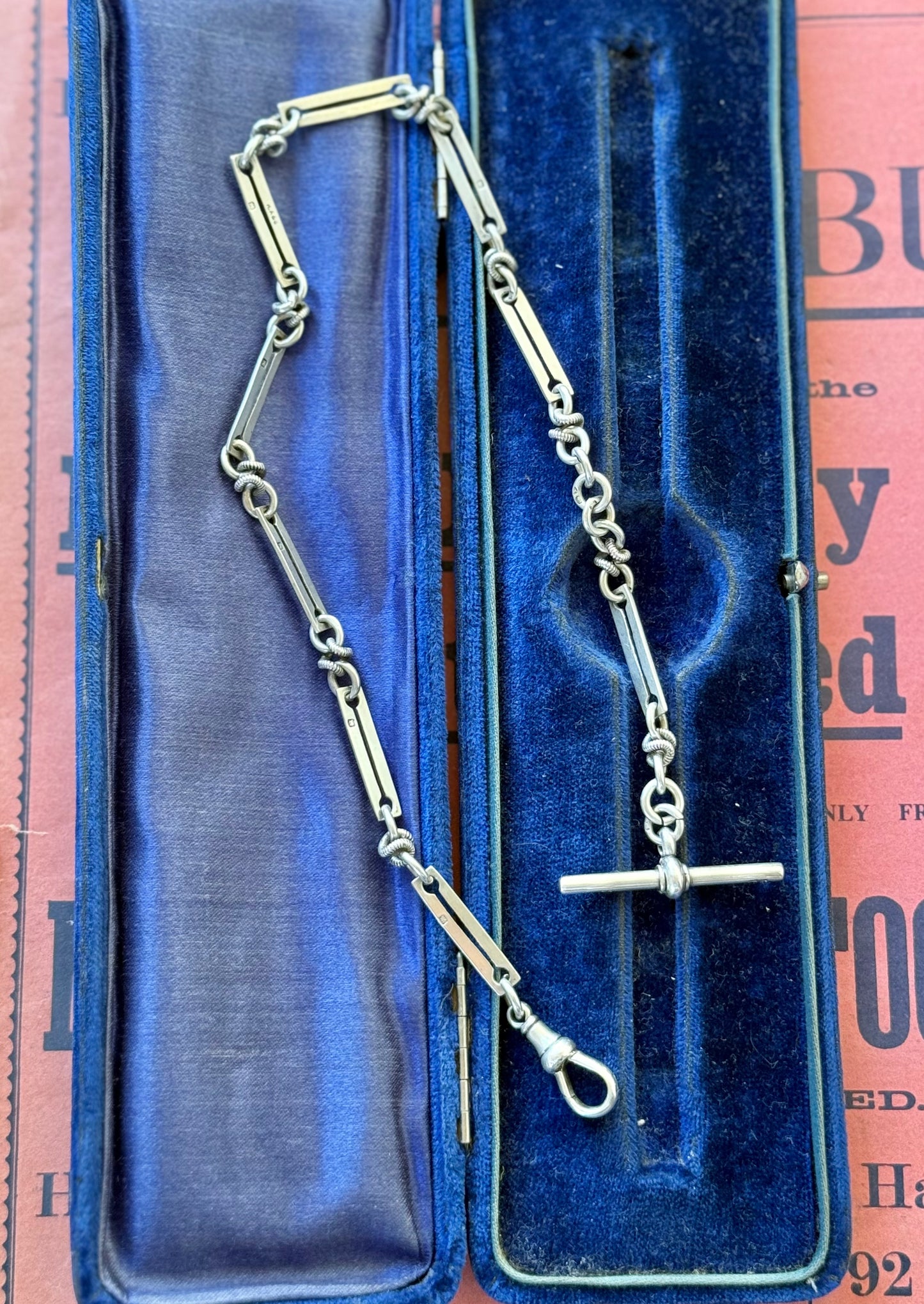Victorian Fob, Pocket Watch Chain | Hallmarked Sterling Silver