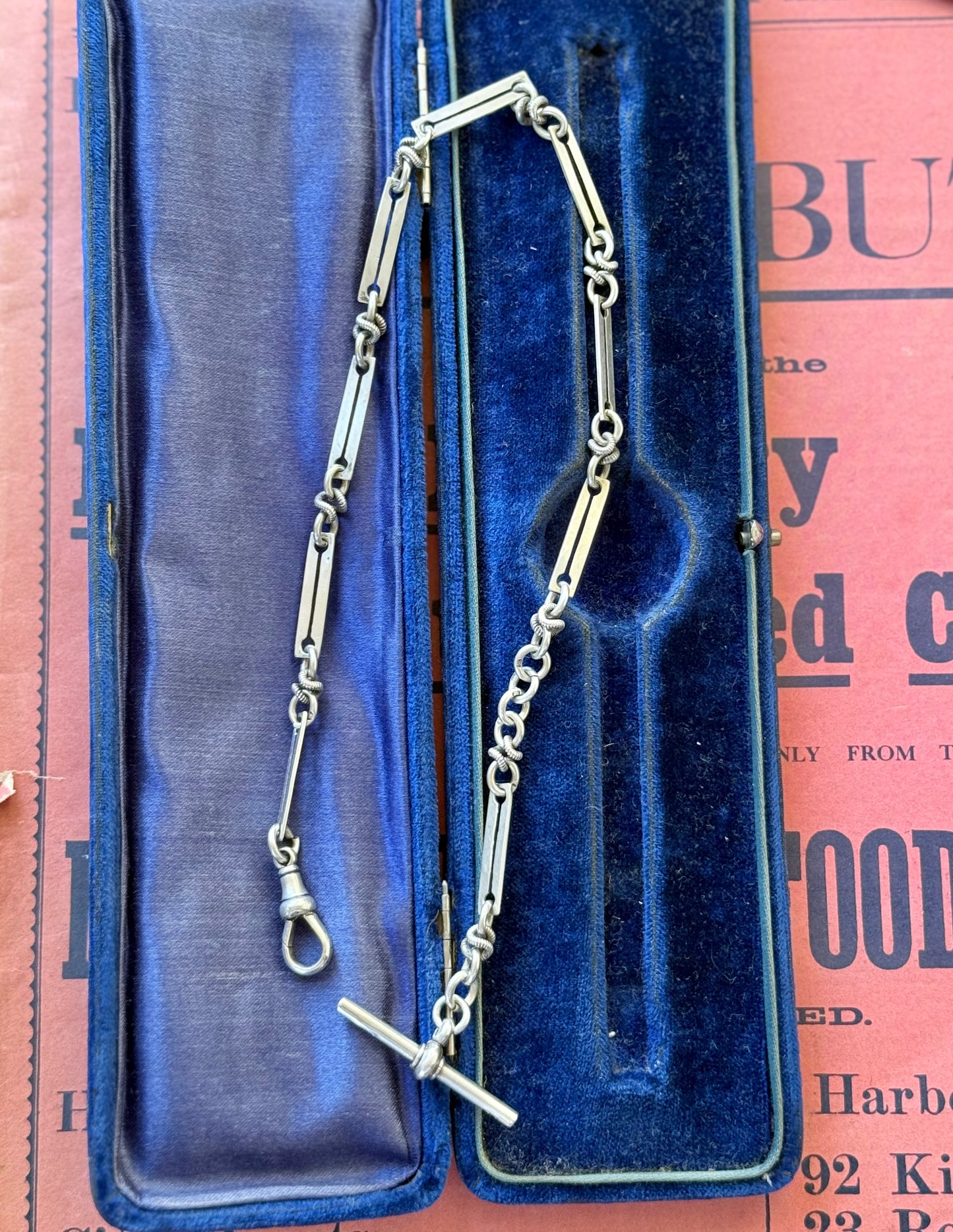 Victorian Fob, Pocket Watch Chain | Hallmarked Sterling Silver