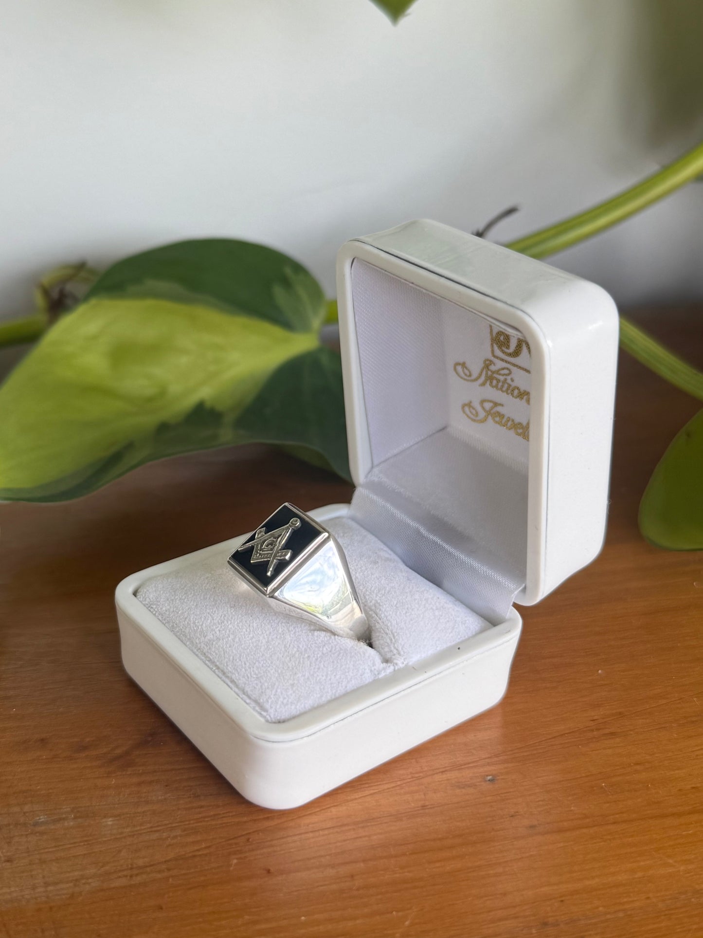 Vintage Masonic Ring – 925 Sterling Silver Men’s  | Size W