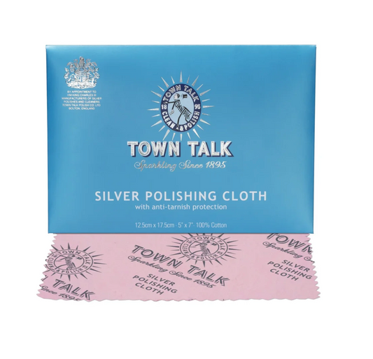 Town Talk Silver Polishing Cloth – Trusted Jewellery & Silver Care – Medium