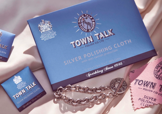 Town Talk Silver Polishing Cloth – Trusted Jewellery & Silver Care – 3 Sizes